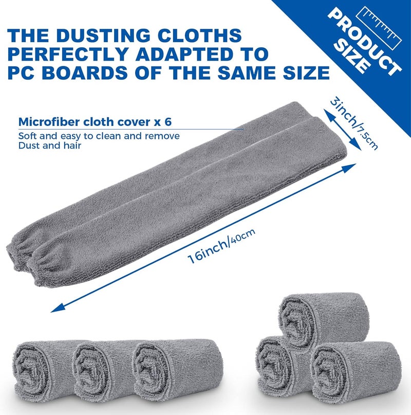 AURUZA 6pcs Dusters Replacement Cloth Retractable Gap Dust Cleaner Cloths, Reusable Microfiber Cloth Cover Washable, Under Furniture Duster Refill for Home Kitchen Household Wall Couch Cleaning Supplies - Image 2